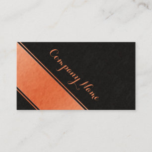 Luxury shimmering orange structured black design visitenkarte