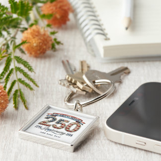 Luxury Shiny America 250 Anniversary Personalized Schlüsselanhänger