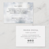 Luxury Silver Bokeh danke Ihnen für Ihren Kauf Visitenkarte (Vorne/Hinten)