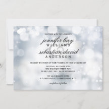 Luxury Silver Bokeh Light Chic Wedding