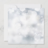 Luxury Silver Bokeh Light Chic Wedding Einladung (Rückseite)