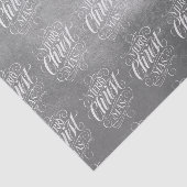 Luxury Silver Frohe Weihnachten Religiöse Schrift Seidenpapier (Ausschnitt)