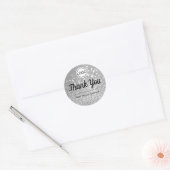 Luxury Silver Glitzer Elegant Minimalistisch Viele Runder Aufkleber (Umschlag)