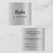 Luxury Silver Glitzer Salon Rabattkarte (Vorne/Hinten)