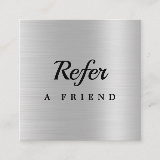 Luxury Silver Glitzer Salon Rabattkarte (Vorderseite)