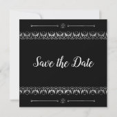 Luxury Silver Save the Date Einladung (Vorderseite)
