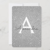 Luxury Silver Sparkle Glitzer Hens Party Einladung (Vorderseite)