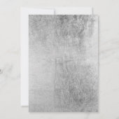 Luxury silver sparkly glitter glam Save The Date  Einladung (Rückseite)