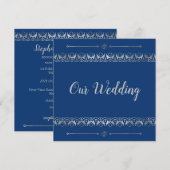 Luxury Silver Wedding Einladung (Vorne/Hinten)