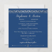 Luxury Silver Wedding Einladung (Rückseite)