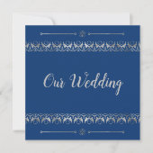Luxury Silver Wedding Einladung (Vorderseite)