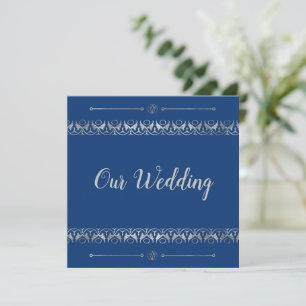 Luxury Silver Wedding Einladung