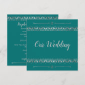 Luxury Silver Wedding Einladung (Vorne/Hinten)