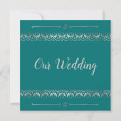 Luxury Silver Wedding Einladung (Vorderseite)
