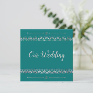 Luxury Silver Wedding Einladung
