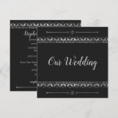Luxury Silver Wedding Einladung (Vorne/Hinten)