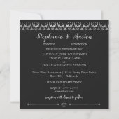 Luxury Silver Wedding Einladung (Rückseite)