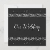 Luxury Silver Wedding Einladung (Vorderseite)