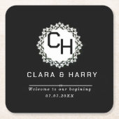 Luxury Simple minimalist elegant modern weeding Rechteckiger Pappuntersetzer (Vorderseite)