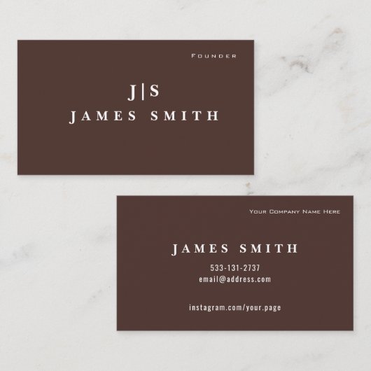 Luxury Small Business Business Card | Editable Visitenkarte (Vorne/Hinten)
