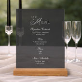 Luxury Smoked Acrylic Bar Menu Sign Acrylschild