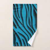 Luxury Soft Blue 3D Zebra Wave Bath Handtuch Set (Handtuch)