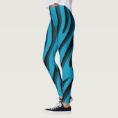 Luxury Soft Blue 3D Zebra Wave Leggings (Links)