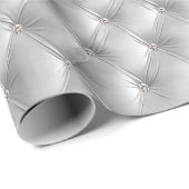 Luxury Soft Grey Faux Velvet Geschenkpapier (Rolleneckpunkt)