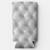 Luxury Soft Grey Faux Velvet Selters Dosenkühler (Rückseite)