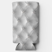 Luxury Soft Grey Faux Velvet Selters Dosenkühler (Vorderseite)