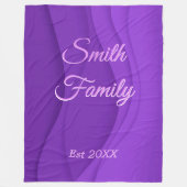 Luxury Soft Lila Wave Customize Fleecedecke (Vorderseite)