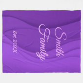 Luxury Soft Lila Wave Customize Fleecedecke (Vorderseite (Horizontal))