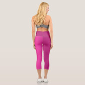 Luxury Soft Pink Wave Capri Leggings (Rückseite)