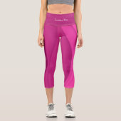 Luxury Soft Pink Wave Capri Leggings (Vorderseite)
