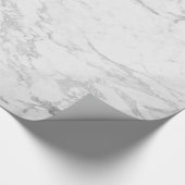 Luxury Sparkle Silver Foil Marmor Geschenkpapier (Ecke)