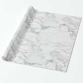 Luxury Sparkle Silver Foil Marmor Geschenkpapier (Ungerollt)