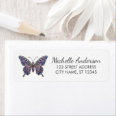Luxury Sparkling Glitter Butterfly Return Address  (Insitu)