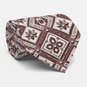 Luxury Statement Burgundy Moroccan Neck Tie Krawatte (Gerollt)