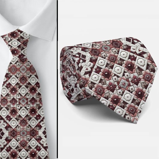 Luxury Statement Burgundy Moroccan Neck Tie Krawatte