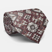 Luxury Statement Burgundy Moroccan Neck Tie Krawatte (Gerollt)