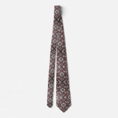 Luxury Statement Burgundy Moroccan Neck Tie Krawatte (Rückseite)