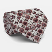 Luxury Statement Burgundy Moroccan Neck Tie Krawatte (Gerollt)