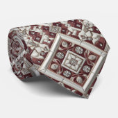 Luxury Statement Burgundy Moroccan Neck Tie Krawatte (Gerollt)