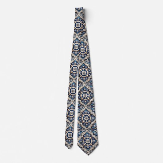 Luxury Statement Moroccan Diamond Neck Tie Krawatte (Rückseite)