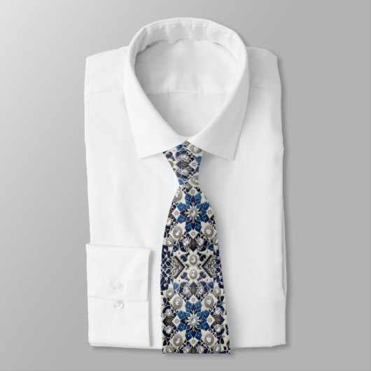 Luxury Statement Moroccan Diamond Neck Tie Krawatte (Gebunden)