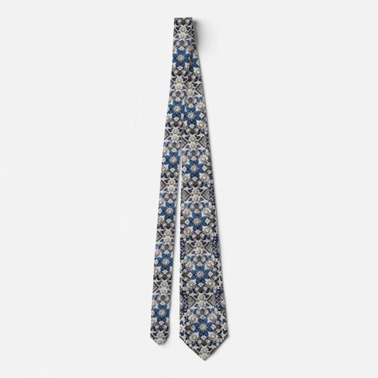 Luxury Statement Moroccan Diamond Neck Tie Krawatte (Rückseite)