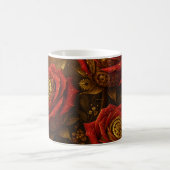 Luxury Steampunk Roses Romantic Gold Gears Kaffeetasse (Mittel)