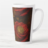 Luxury Steampunk Roses Romantic Gold Gears Milchtasse (Rechts)