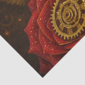Luxury Steampunk Roses Romantic Gold Gears Seidenpapier (Ausschnitt)