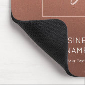 Luxury Stylish Bronze Business Name Logo Mousepad (Ecke)